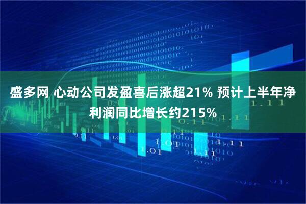 盛多网 心动公司发盈喜后涨超21% 预计上半年净利润同比增长约215%